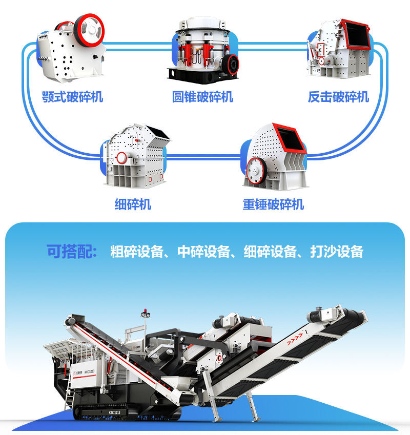 移動(dòng)破碎機(jī)制砂機(jī)種類齊全